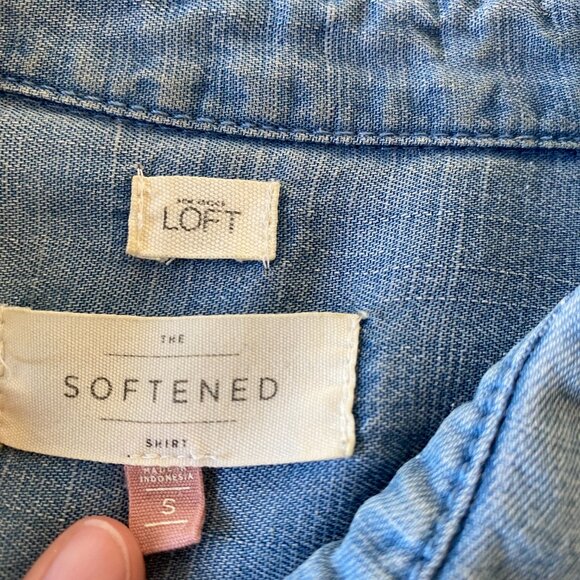 LOFT - Chambray Tunic - S - Picture 2 of 5